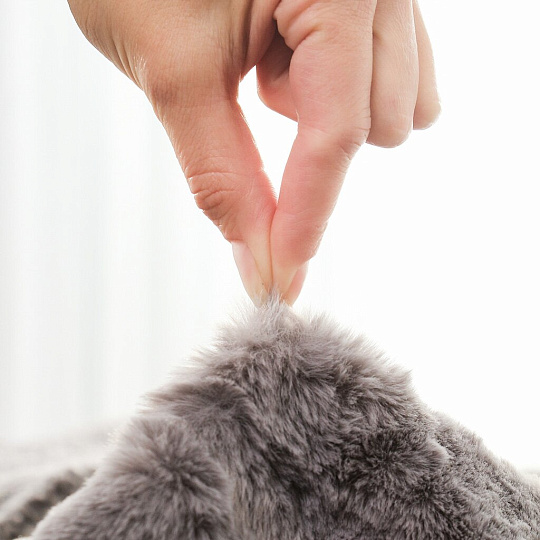 Плед евро, 200х230 см, 100% полиэстер, Silvano, Берген, темно-серый, A120047