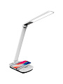 Светильник настольный 16 Вт, с беспроводной зарядкой, белый, абажур белый, Camelion, KD-825 C01, 14161