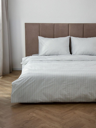 Постельное белье евро, 2 наволочки 50х70 см, пододеяльник 200х215 см, Silvano, поплин, 20465