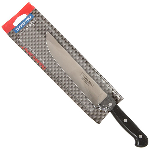 Нож кухонный Tramontina, Ultracorte, универсальный, нержавеющая сталь, 17.5 см, рукоятка пластик, 23857/107-TR