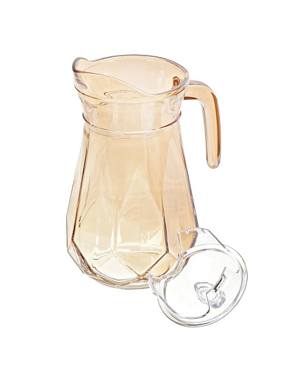 Кувшин стекло, 1.2 л, с крышкой, Мёд Грани, Y4-5369