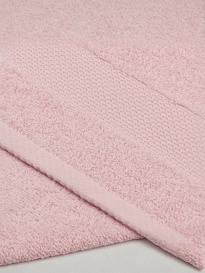 Полотенце банное 70х140 см, 100% хлопок, 380 г/м2, Грация, Barkas, светло-розовое, Узбекистан