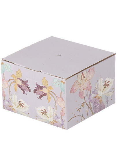 Чайная пара керамика, 2 предмета, на 1 персону, 220 мл, Французский шик, Ирисы, блюдце 15.5х1.7 см, B060327