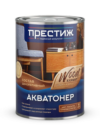 Пропитка Престиж, Акватонер, для внутренних работ, красное дерево, 0.9 л