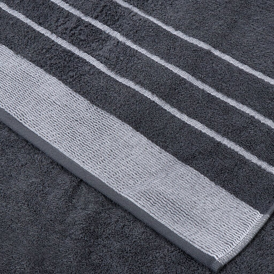 Полотенце банное 70х140 см, 100% хлопок, 600 г/м2, Бархатное, Bella Carine, серое, Турция, FT-4-70-0927-2