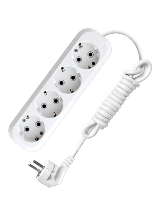 Удлинитель бытовой 4 гнезда, 5 м, ПВС, 3х1 мм², с заземлением, UNIVersal, Е-304, 9631982
