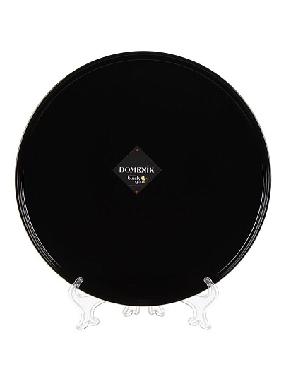 Тарелка обеденная, фарфор, 27 см, круглая, Black Gold, Domenik, DM3010-1