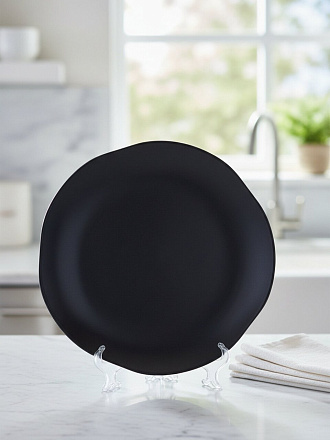 Тарелка обеденная, керамика, 27 см, круглая, Elsa, Elrington, 235-61001, черная