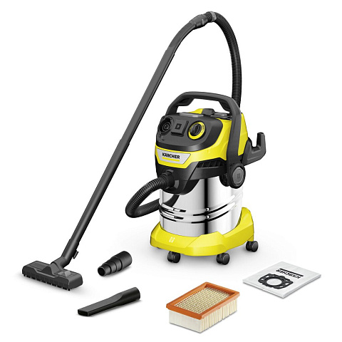 Пылесос хозяйственный, Karcher, WD 5 P S V-25/5/22, 1100 Вт, 25 л, сухая и влажная уборка, 221 м³/ч