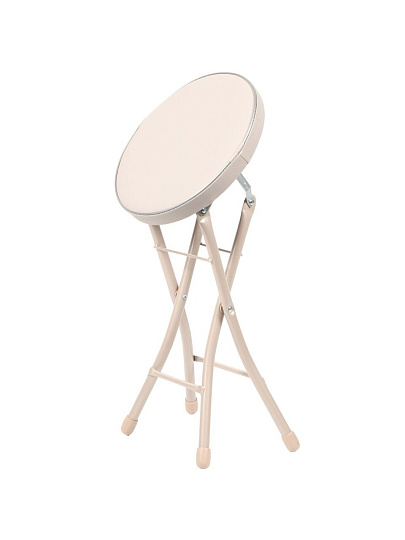 Табурет 320х320х470 мм, серый, сиденье круглое, винилискожа, на четырех металлических опорах, Nika, ТБСК1/4