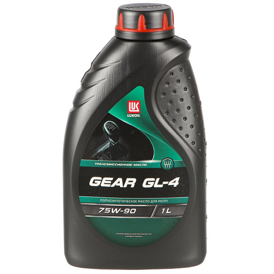 Масло трансмиссионное полусинтетическое, 75W90, Лукойл, GEAR GL-4, 1 л, 3590970