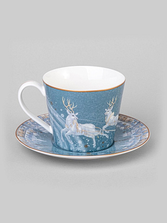 Чайная пара фарфор, 2 предмета, на 1 персону, 300 мл, Lefard, Снежная королева, 590-625