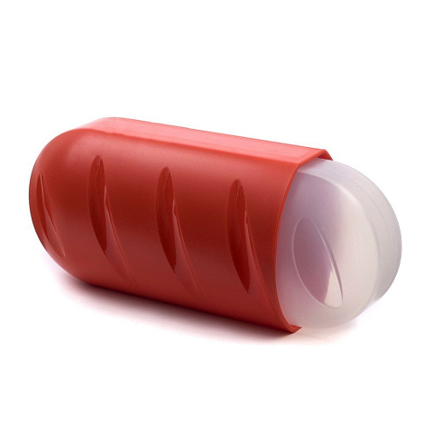 Контейнер пищевой пластик, 0.4 л, 25 см, красный, Wowbottles, КК3077