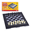 Игра настольная 4 в 1, магнитная, шахматы, шашки, нарды, игровые карты, 1035308 - фото 2