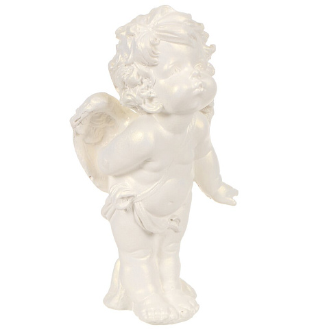 Фигурка декоративная гипс, Поцелуй малый Мальчик Ангел, 27 см, И24