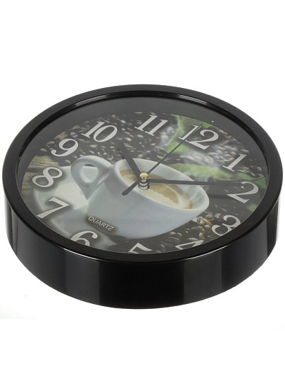 Часы настенные, 20 см, круглые, пластик, стекло, Y6-6087
