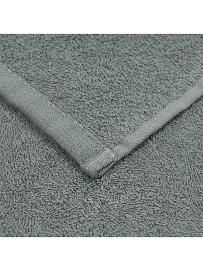 Полотенце кухонное махровое, 30х30 см, 380 г/м2, 100% хлопок, Barkas, Классика, серо-зеленое, Узбекистан, 386792