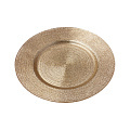 Тарелка обеденная, стекло, 21 см, круглая, Miracle Gold Shiny, Akcam, 339-077