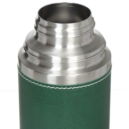 Термос нержавеющая сталь, 0.7 л, узкая горловина, Арктика, колба нержавеющая сталь, чехол, оплетка с эффектом кожи, зеленый, 108-700