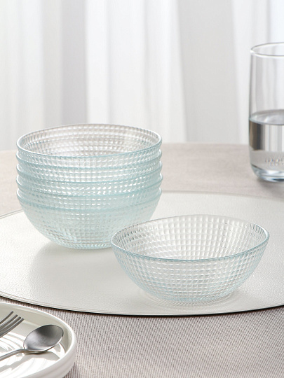 Набор салатников стекло, 6 шт, 0.3 л, 13х13х4.5 см, Venice, Kaveh, BL7114GCL