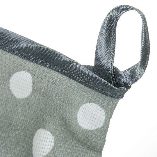 Прихватка-варежка 20х17 см, 100% хлопок, серая, Текстильная лавка, Крупный горох, 30098/39