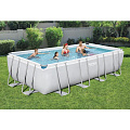 Бассейн каркасный Bestway, 549х274х122 см, Power Steel Rectangular, 56465, фильтр-насос, лестница, тент, 14812 л, поплавок-дозатор - фото 8