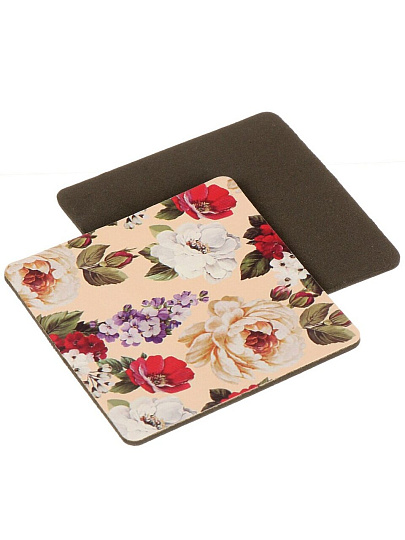 Набор подставок под горячее, полимер, 6 шт, квадратный, 9.5 см, Daniks, Весна, Y4-9616