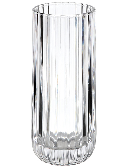 Ваза стекло, настольная, Полосы, Y4-11056, 11х11х28 см