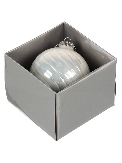 Елочный шар Вихрь, перламутр, 8 см, стекло, XF24-SC020