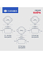 Набор посуды нержавеющая сталь, 6 предметов, кастрюли 2.1, 2.9, 3.9 л, индукция, Daniks, Нара, GS-01413-6PC-2 - фото 2