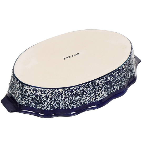 Форма для запекания керамика, 21х34 см, овальная, синяя, Attribute, Eclipse blue, ABK105-SRT-B