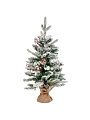 Елка новогодняя настольная, 65 см, ель, полиэтилен, заснеженная, с ягодами, SYSPS-0823127 - фото 5