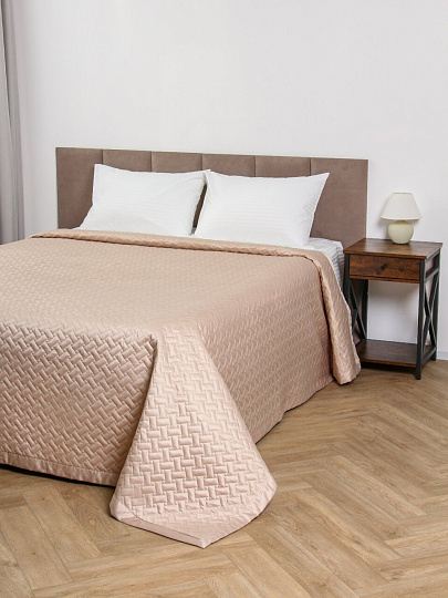 Покрывало евро, 240х260 см, 100%пэ, Silvano, Мелисса, бежевое