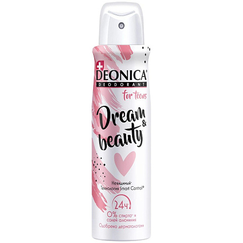 Дезодорант Deonica, For teens Dream & Beauty, для девочек, спрей, 150 мл