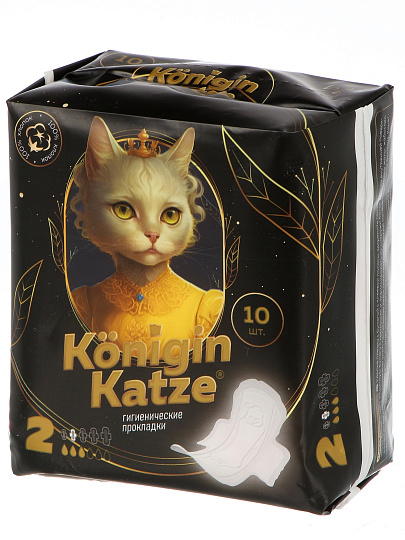 Прокладки женские Konigin Katze, Ultra Normal Softl, дневные, 10 шт, ультратонкие, MChS10
