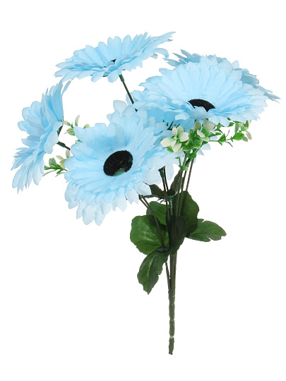 Цветок искусственный декоративный пасхальный, Гербера, 7 головок, 38 см, в ассортименте, FY076