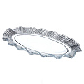 Блюдо стекло, для сервировки, овальное, 20х33 см, Crystal Pearl, Lefard, 675-133