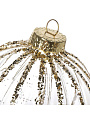 Елочный шар Грани, прозрачный, золото, 10 см, стекло, F010021 - фото 2