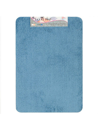 Коврик для ванной, 0.58х0.88 м, полиэстер, голубой, Лама, Y3-782