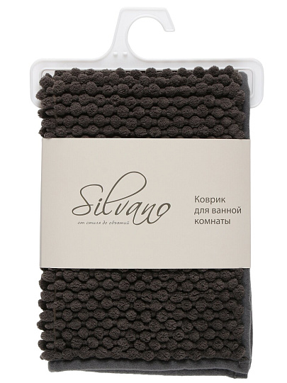Коврик для ванной, 0.4х0.6 м, полиэстер, серо-синий, Silvano, Super Bobbel, Y4-11235