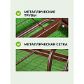 Качели садовые 3-местные, 225х150х185 см, 400 кг, Галеон, раскладываются в кровать, с москитной сеткой, коричневые, подушка, металл - фото 27