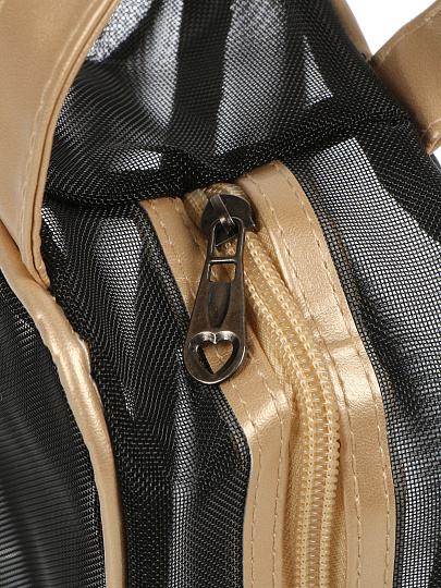 Косметичка 24х12х9 см, черно-золот, A080082, с ручкой, молния