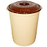 Бак для мусора пластик, 90 л, с крышкой, 54.5х54.5х64 см, в ассортименте, Милих, 01090 - фото 5