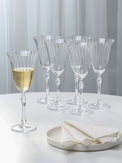 Бокал для вина, 250 мл, стекло, 6 шт, Bohemia, Parus Optic, БСС0424