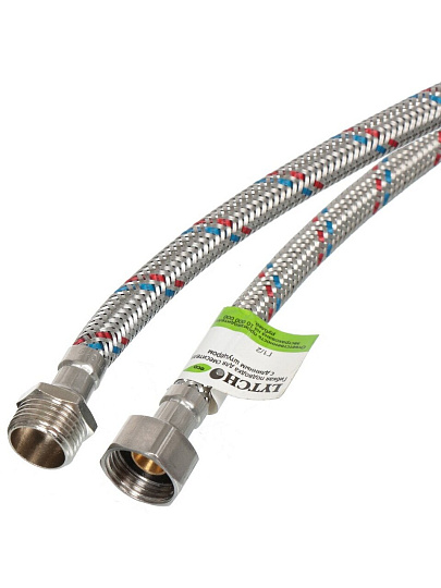 Подводка для воды 1/2&quot;х0.8 м, г-ш, сталь, Еco, Lytcho