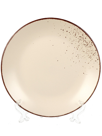 Тарелка десертная, керамика, 19 см, круглая, OH!SPLASH, Domenik, DMD182, бежевая