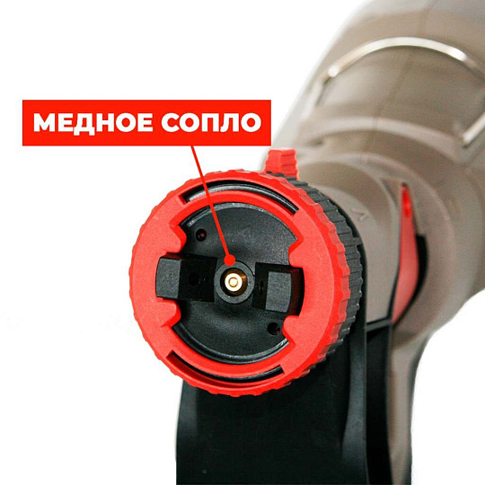 Краскопульт электрический, Crown, CT31013, 0.4 кВт, 0.9 л/мин, 0.8 л, 30 DIN/сек, с нижним бачком, 2.5 мм