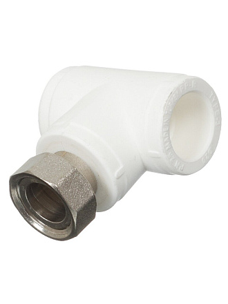 Тройник с накидной гайкой полипропилен, d25х1