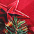 Скатерть 145х180 см, 100% хлопок, 200 г/м2, Новогодние звезды на ветвях, красная, AI-2005025 - фото 2