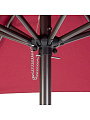 Зонт садовый 2.7х2.7х2.3 м, бордо, C080018, с подставкой 51х12х51 см - фото 8